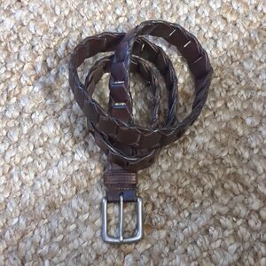 STRUCTURE LEATHER BELT Steel BUCKLE  38 Unisex